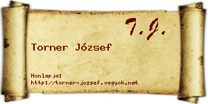 Torner József névjegykártya
