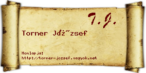 Torner József névjegykártya